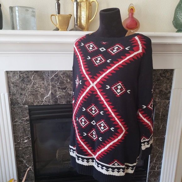 Ralph Lauren Sweaters - Ralph Lauren Aztec Tribal Print Cotton Sweater M